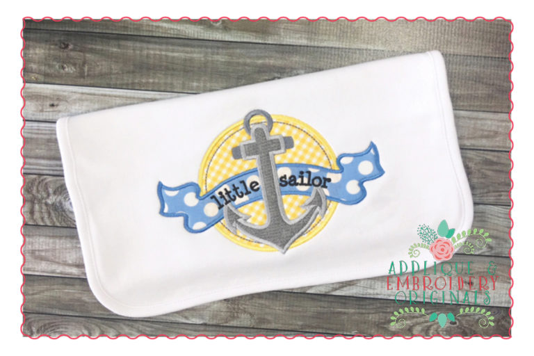 280 Little Sailor Anchor Banner Applique Design
