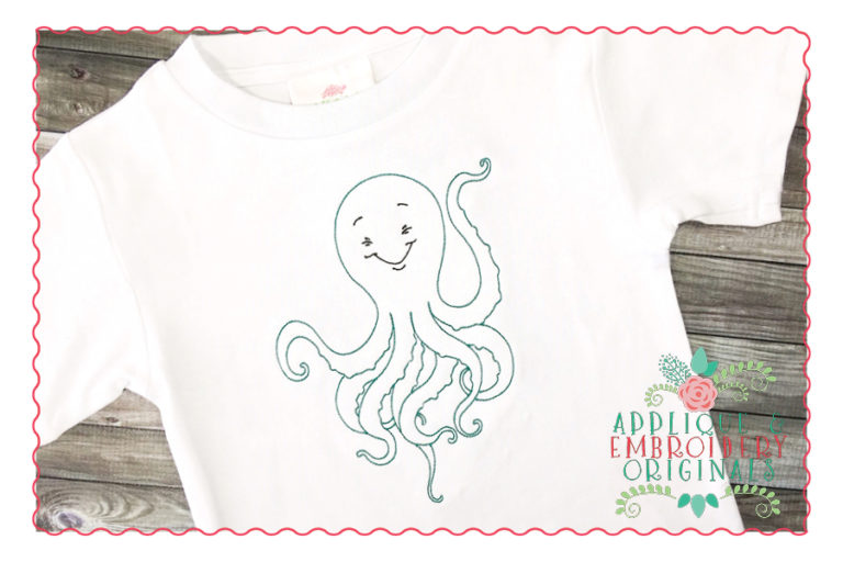289 Vintage Octopus Bean Stitch Embroidery Design - Image 3