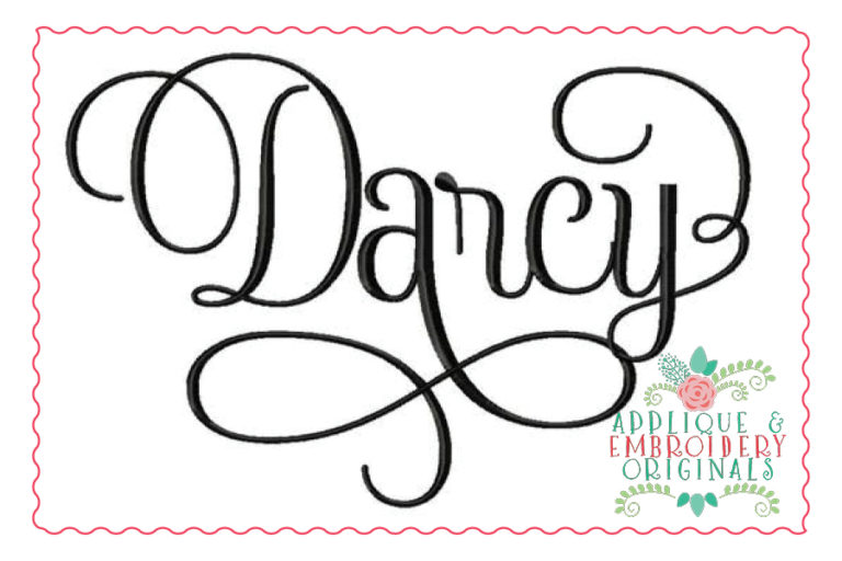301 Darcy Font with Alternates Embroidery Font