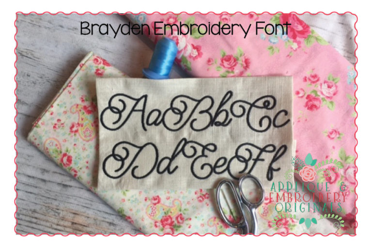 304 Brayden Embroidery Font - Image 2