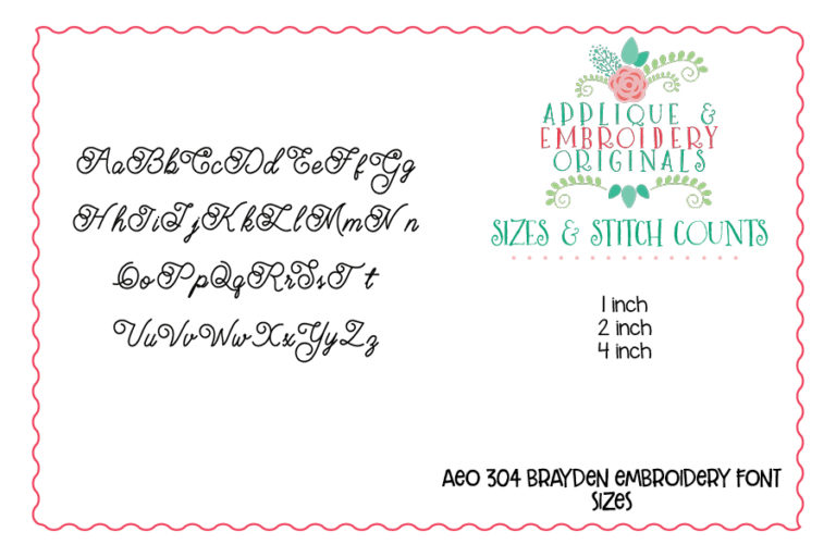 304 Brayden Embroidery Font - Image 3