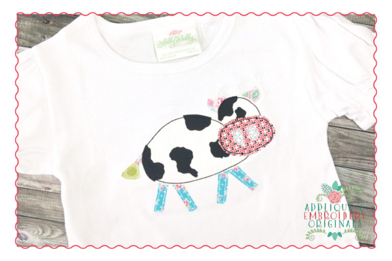 308 Cow Farm Barnyard Simple Stitch Applique Design - Image 2