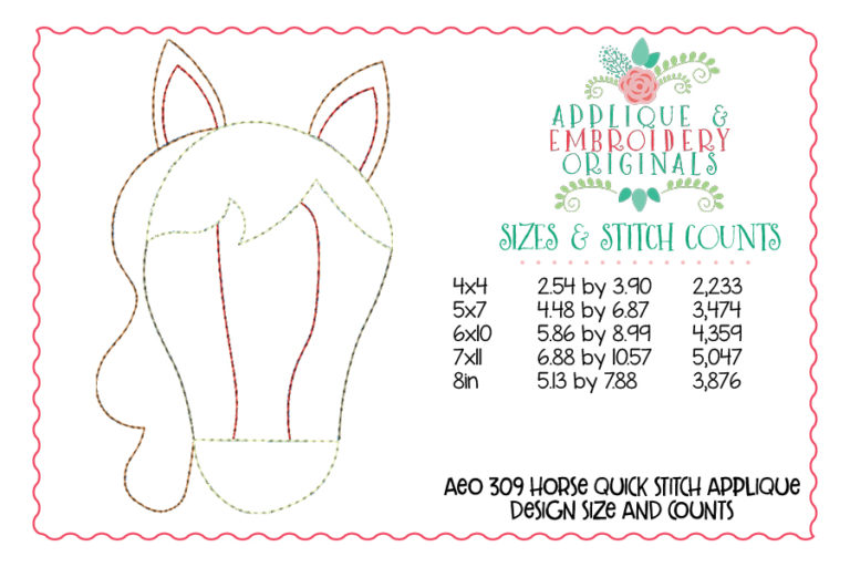 309 Horse Farm Barnyard Simple Stitch Applique Design - Image 2