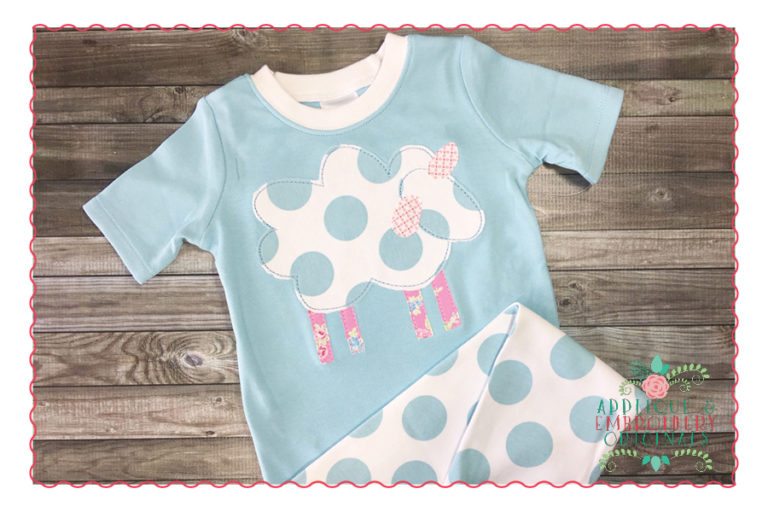 312 Sheep Barnyard Simple Stitch Applique Design