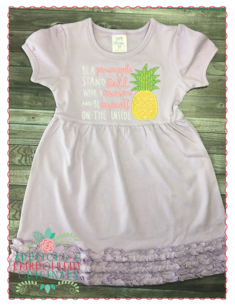 318 Be a Pineapple Sweet Crown Applique Design - Image 2