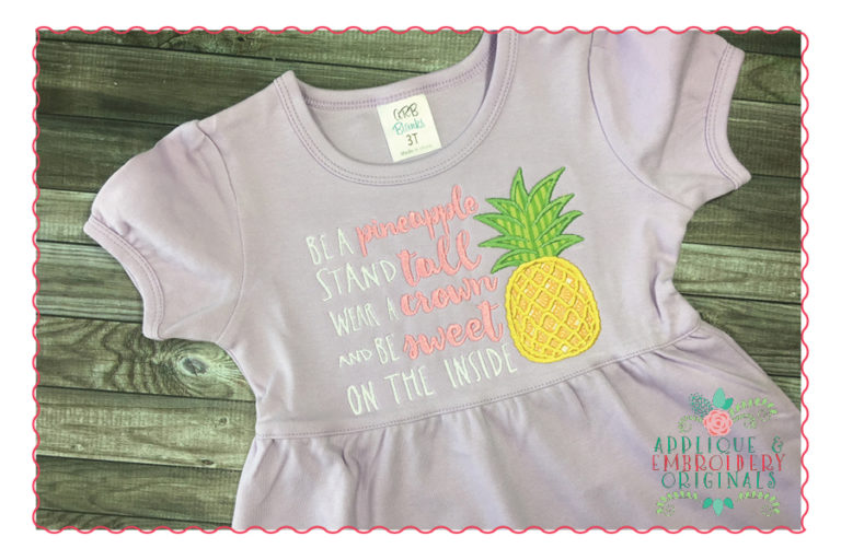 318 Be a Pineapple Sweet Crown Applique Design