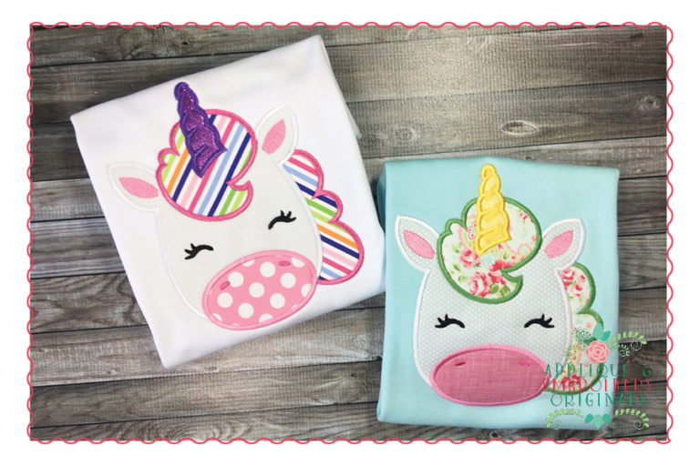 319 Unicorn Head Applique Design - Image 2