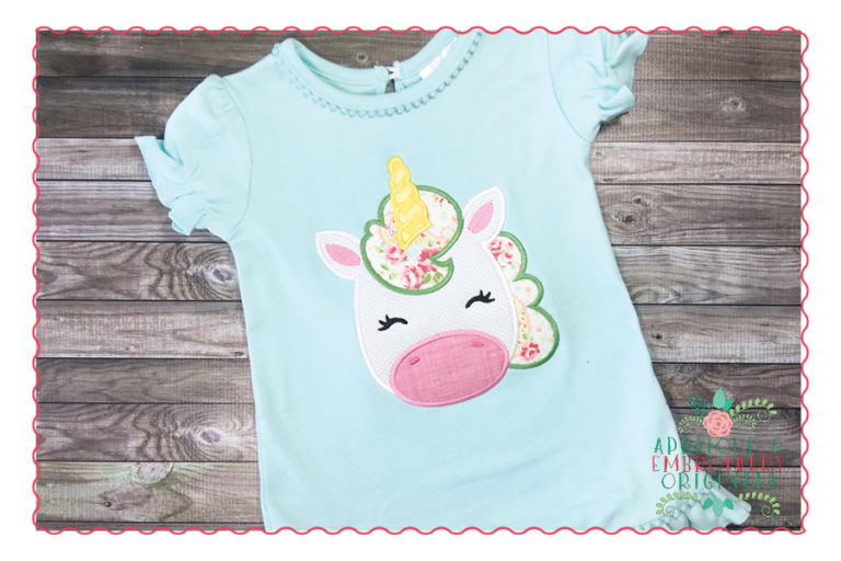 319 Unicorn Head Applique Design - Image 3