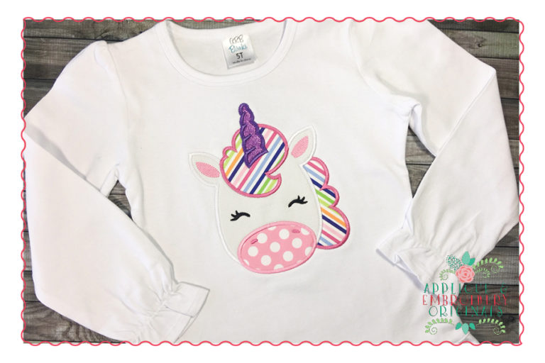 319 Unicorn Head Applique Design - Image 5