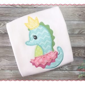 336 Princess Seahorse Applique Design