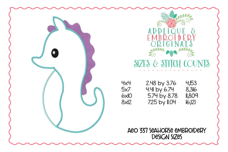 337 Seahorse Boy Applique Design - Image 4