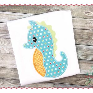 337 Seahorse Boy Applique Design