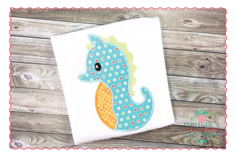 337 Seahorse Boy Applique Design