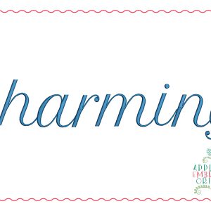 340 Charming Script Embroidery Font