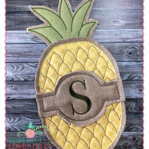 342 Pineapple Door Hanger In-The-Hoop Applique Design
