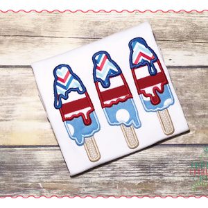 347 4th of July Rocket Pops Applique Design