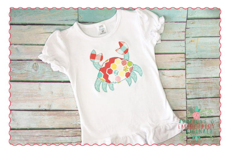 1416 Crab Simple Stitch Applique Design - Image 2