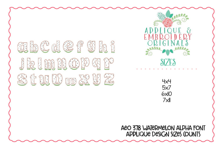 378 Watermelon Alpha Applique Font - Image 4