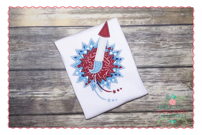 379 Firework Burst 4th of July Applique Design