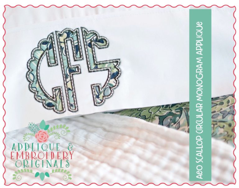 383 Scallop Circular Monogram Font - Image 4