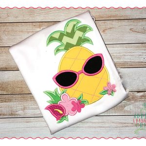 392 Pineapple Sunglasses Applique Design