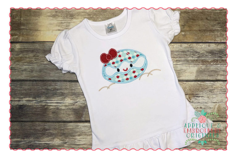 394 Clam with Bow Applique Design - Image 2