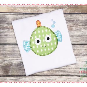 398 Funky Face Fish Applique Design
