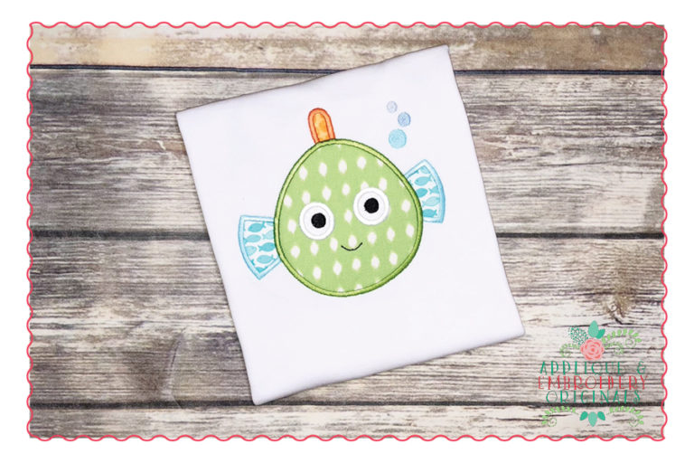 398 Funky Face Fish Applique Design