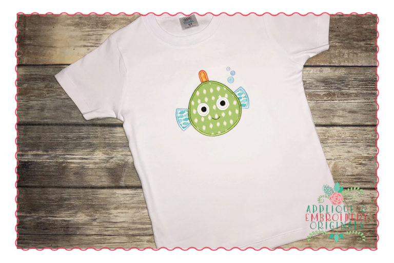 398 Funky Face Fish Applique Design - Image 2
