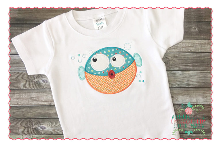 400 Puffer Fish Applique Design - Image 2