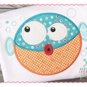 400 Puffer Fish Applique Design