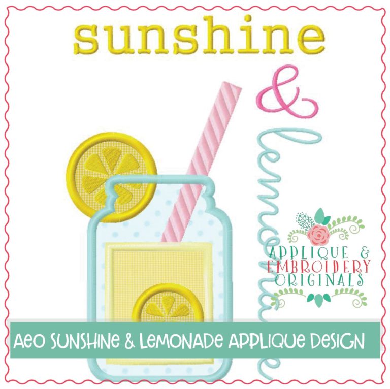 403 Sunshine and Lemonade Applique Design - Image 2
