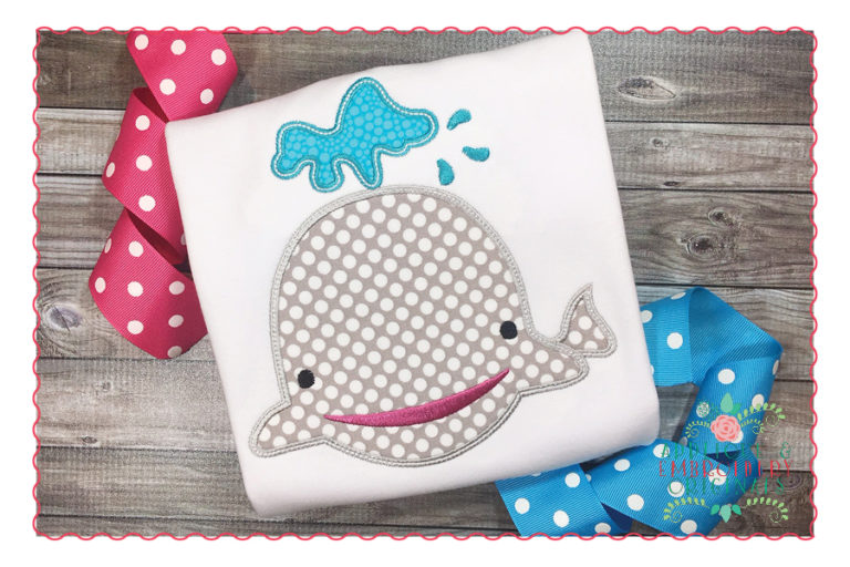 404 Whale Applique Design