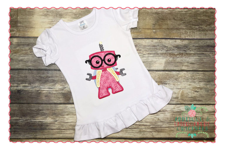 415 Robot with Backpack Applique Design - Image 2