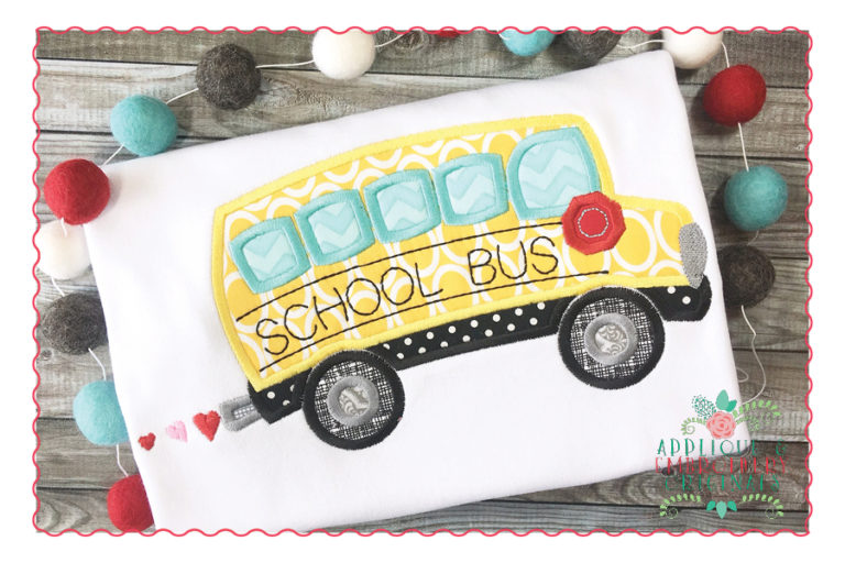 439 School Bus Applique Design - Image 2