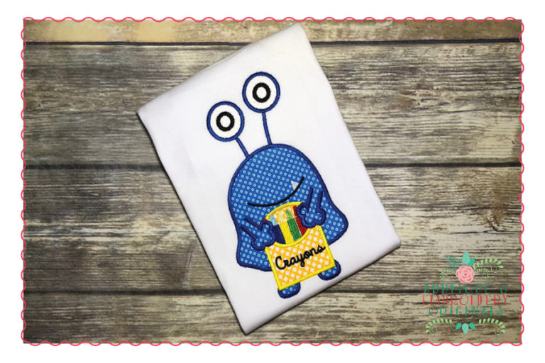 449 Crayon Monster Applique Design