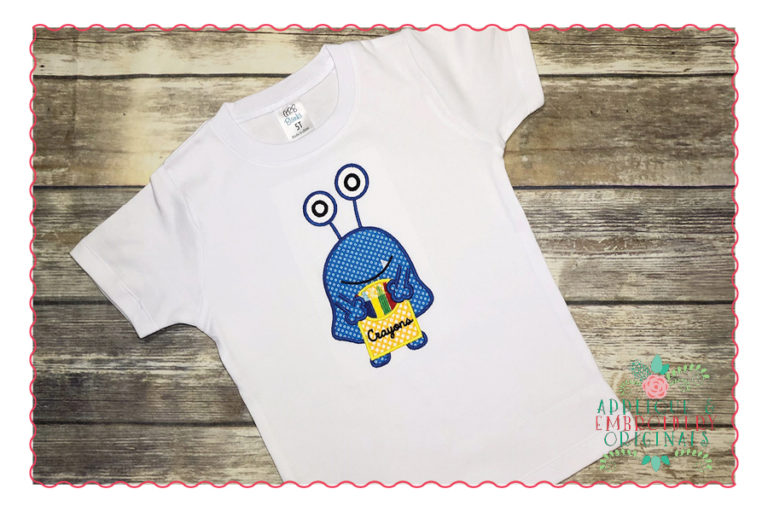 449 Crayon Monster Applique Design - Image 2