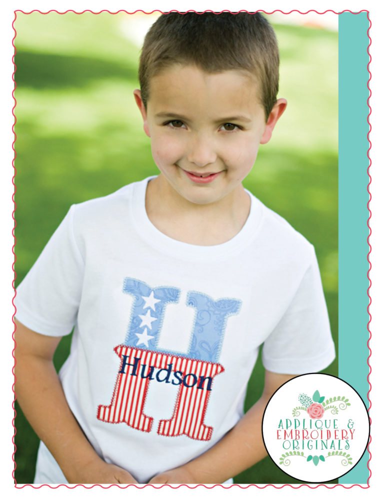 458 Old Glory Applique Font - Image 3