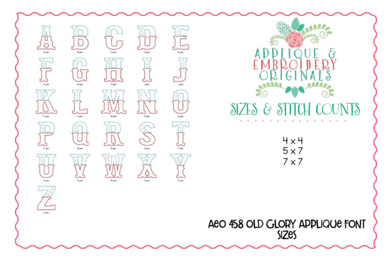 458 Old Glory Applique Font - Image 4