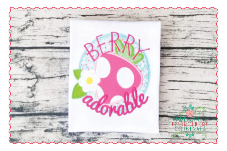 459 Strawberry Berry Adorable Applique Design