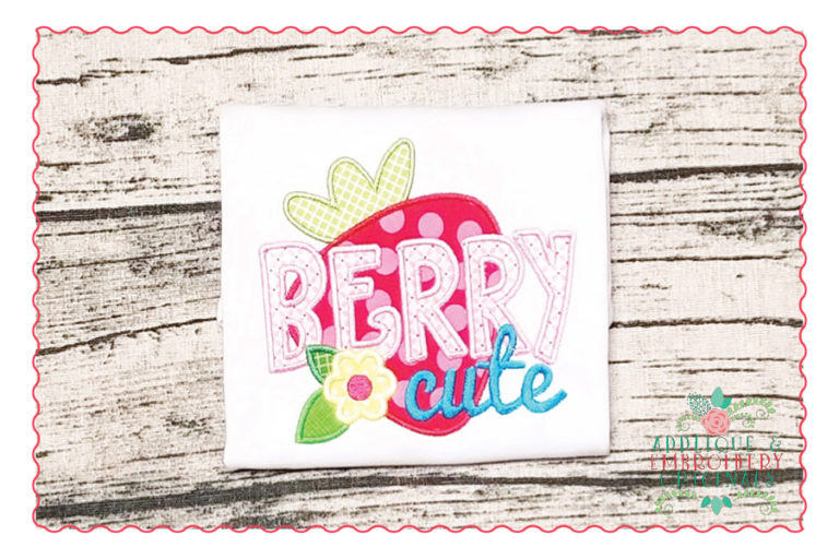 461 Strawberry Berry Cute Applique Design