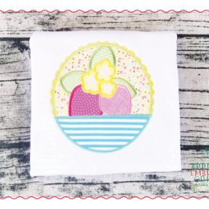 467 Strawberry Split Frame Applique Design