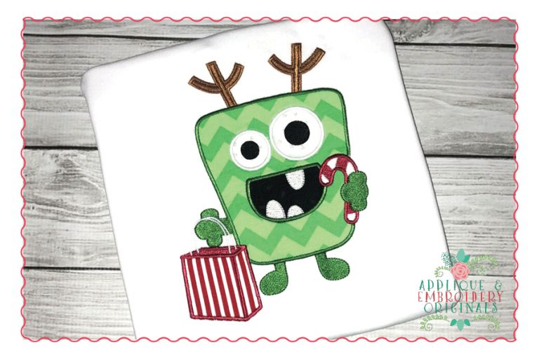 473 Festive Monster Applique Design