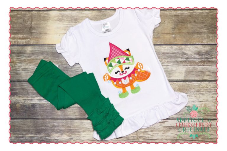 474 Foxy Elf Applique Design