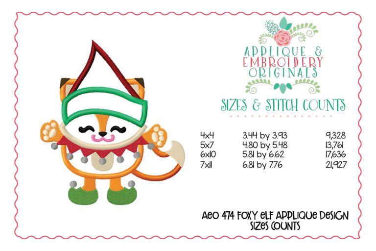 474 Foxy Elf Applique Design - Image 2