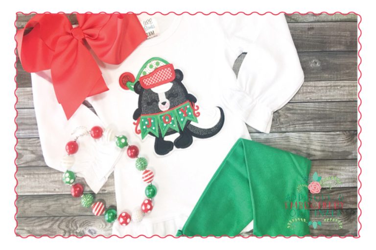 478 Joyful Skunk Applique Design - Image 3