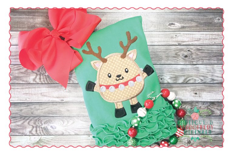 479 Reindeer Jingles Applique Design - Image 4