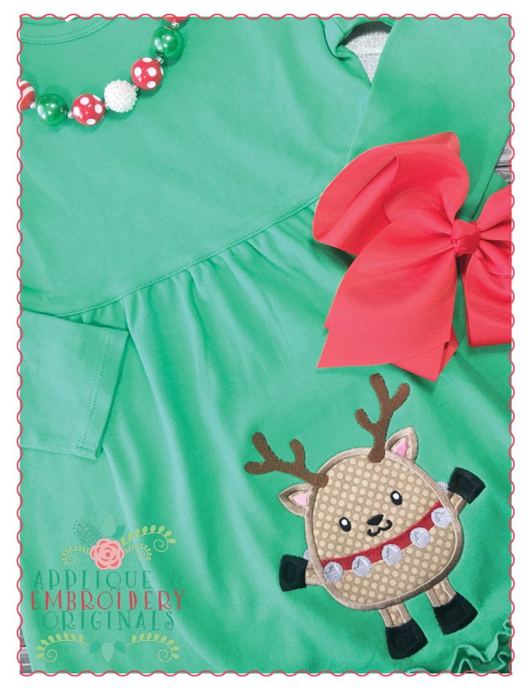 479 Reindeer Jingles Applique Design - Image 2