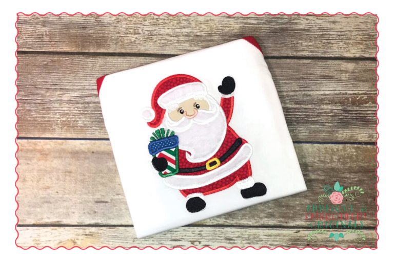 482 Santa Claus with Presents Applique Design