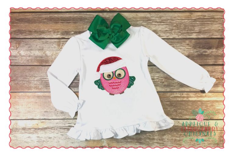 486 Santa Owl Applique Design - Image 2